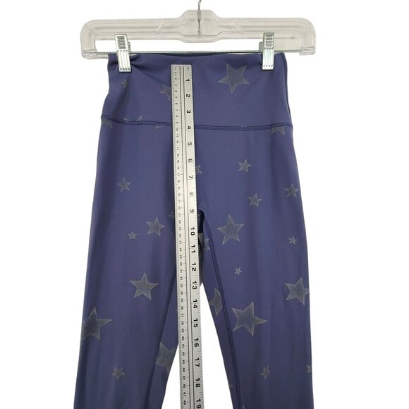 191.  Aerie Women's Athletic Leggings Purple  with star print Size Small - Picture 4 of 8